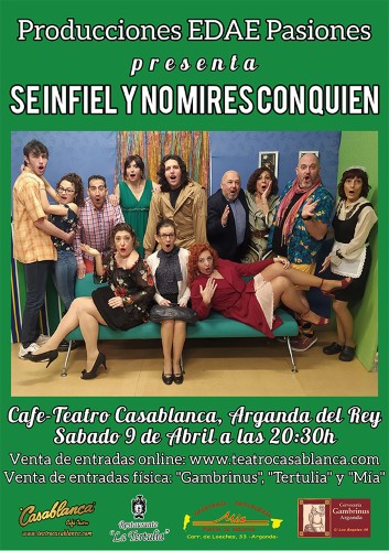 Cartel Se infiel y no mires con quien