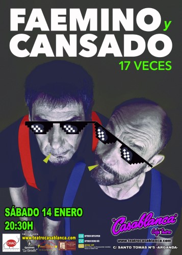 Cartel faemino y cansado