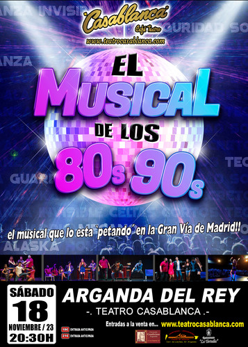 Cartel El Musical De los 80 y 90