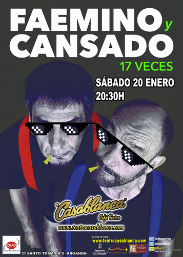 Cartel Faemino y Cansado 17 Veces